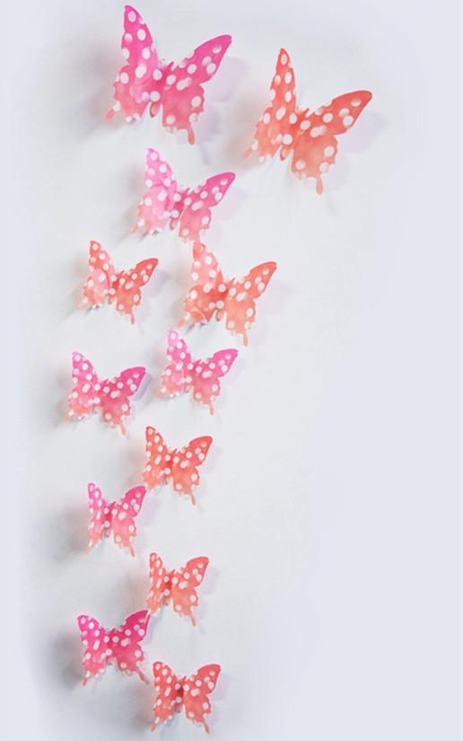 Butterfly 3D Wall Stickers - 12 Pieces | Bowlift
