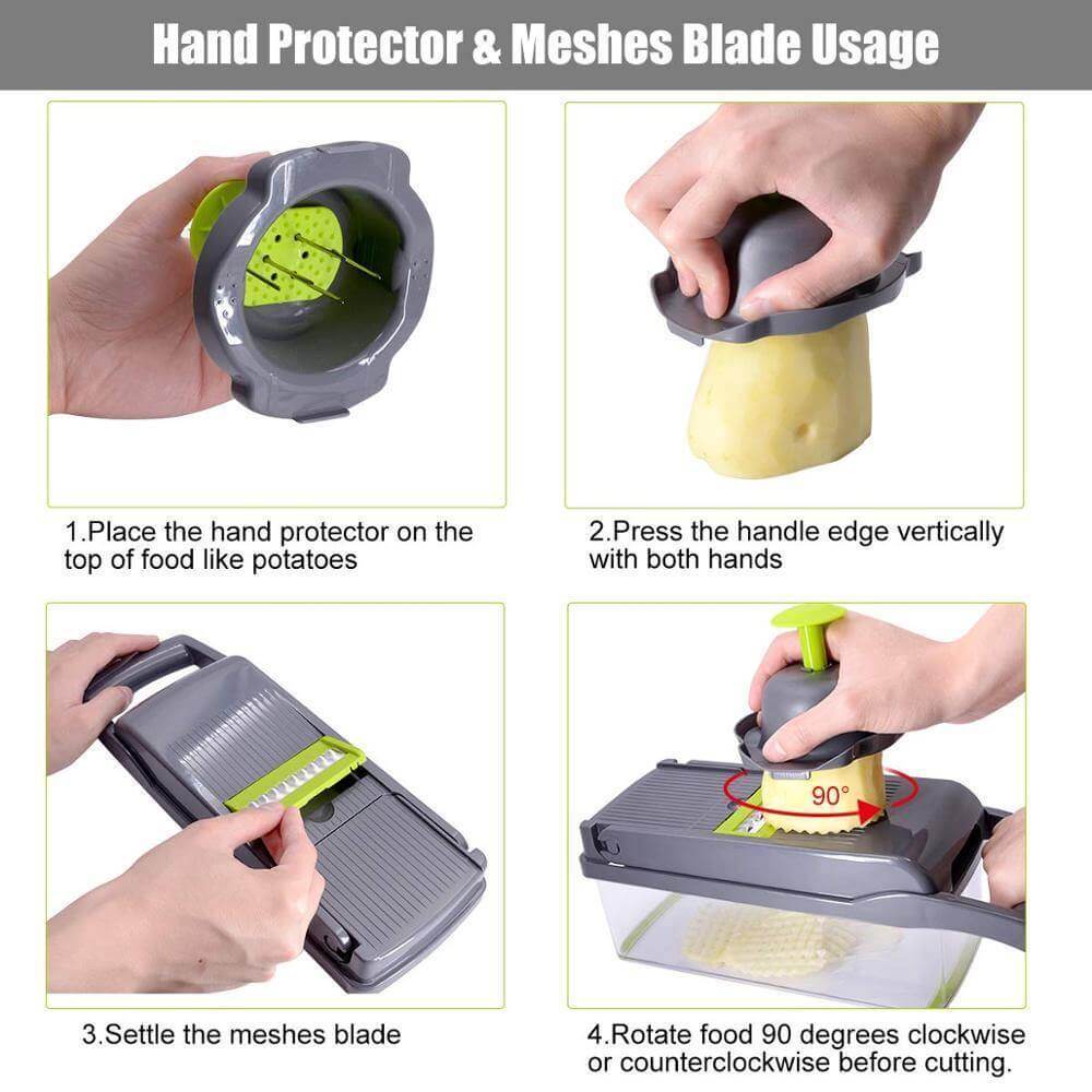 BowLift | 6 Blades Veggie Fruit Slicer with Box