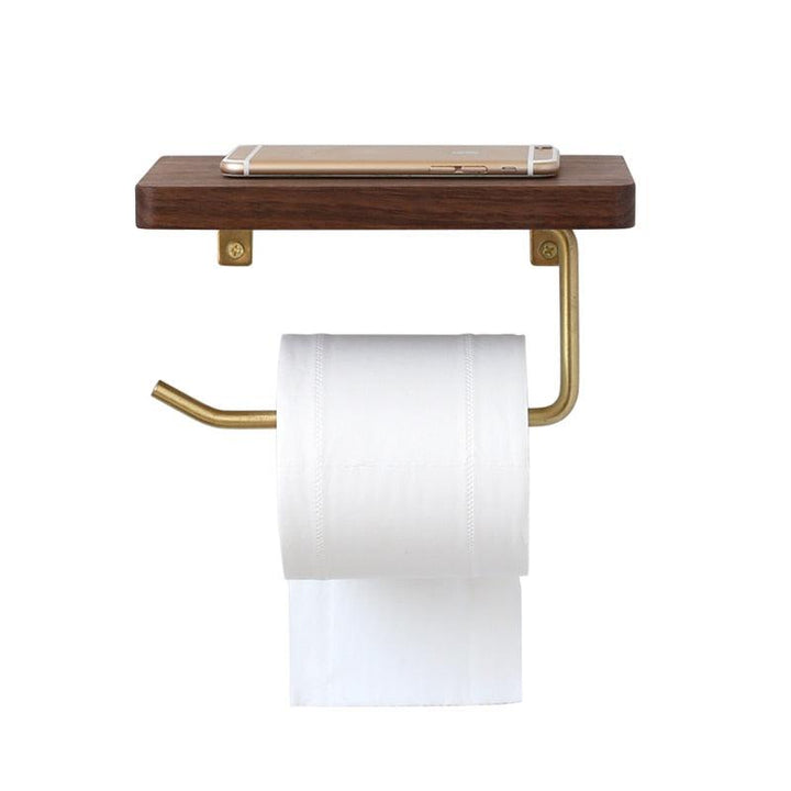 WoodNest - Stylish Wooden Toilet Roll Holder with Storage Bowlift