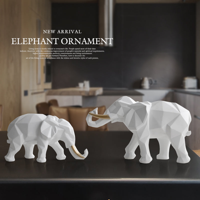 BowLift | Elegant Resin Modern Elephant Statue
