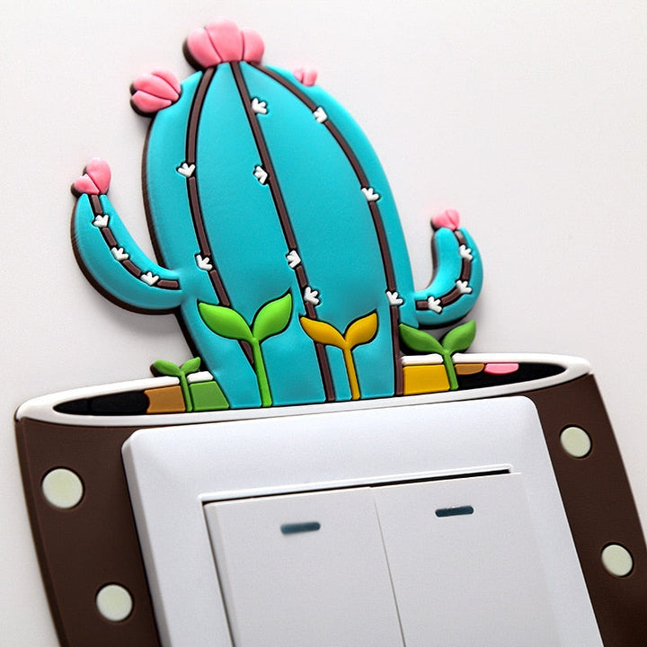 Luminous Cactus Socket Cover Sticker | Bowlift