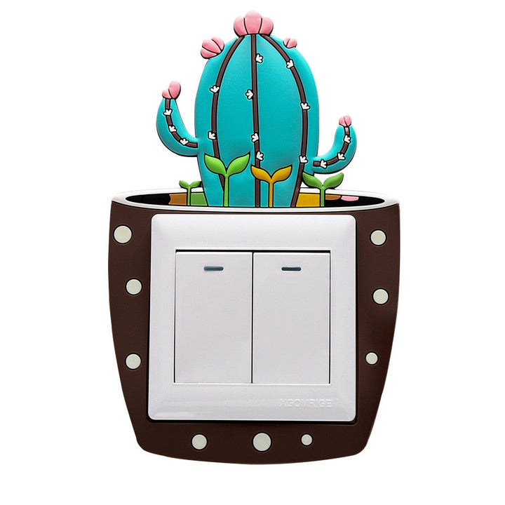 Luminous Cactus Socket Cover Sticker | Bowlift
