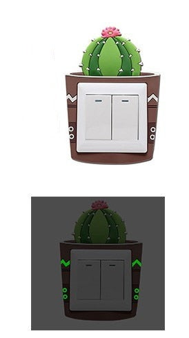 Luminous Cactus Socket Cover Sticker | Bowlift