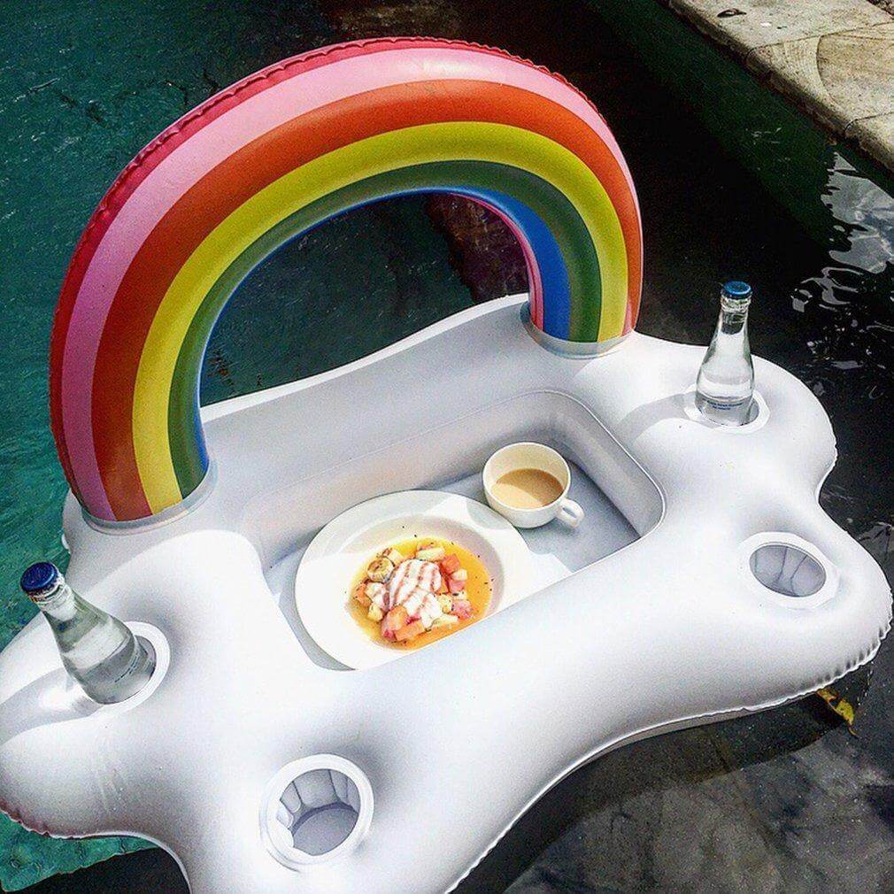 Rainbow Cloud Inflatable Cup Holder Party Bucket | Bowlift