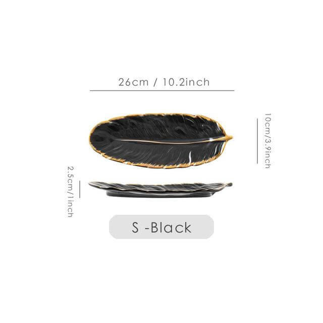 BowLift | Creative Gold Color Ceramic Plate Set