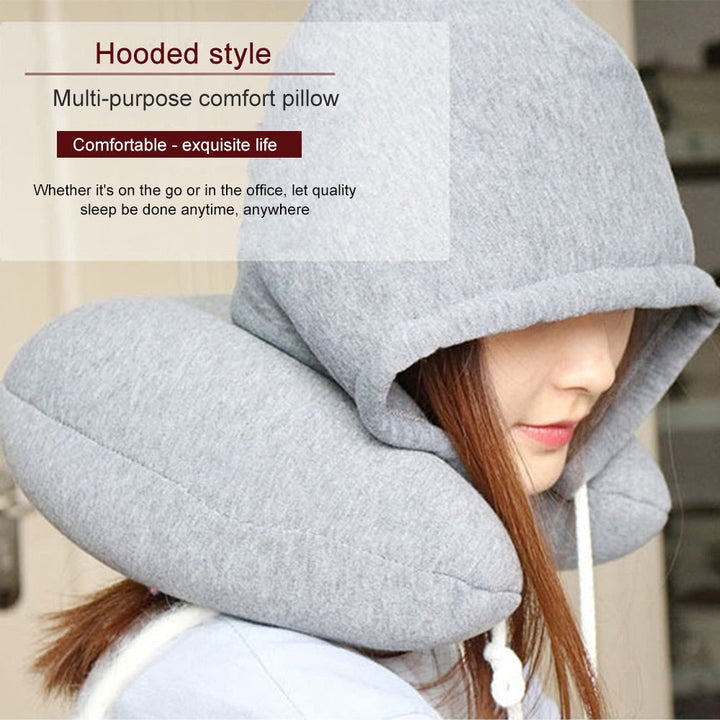 BowLift | Hooded Foldable Memory Foam Neck Pillow for Travelers