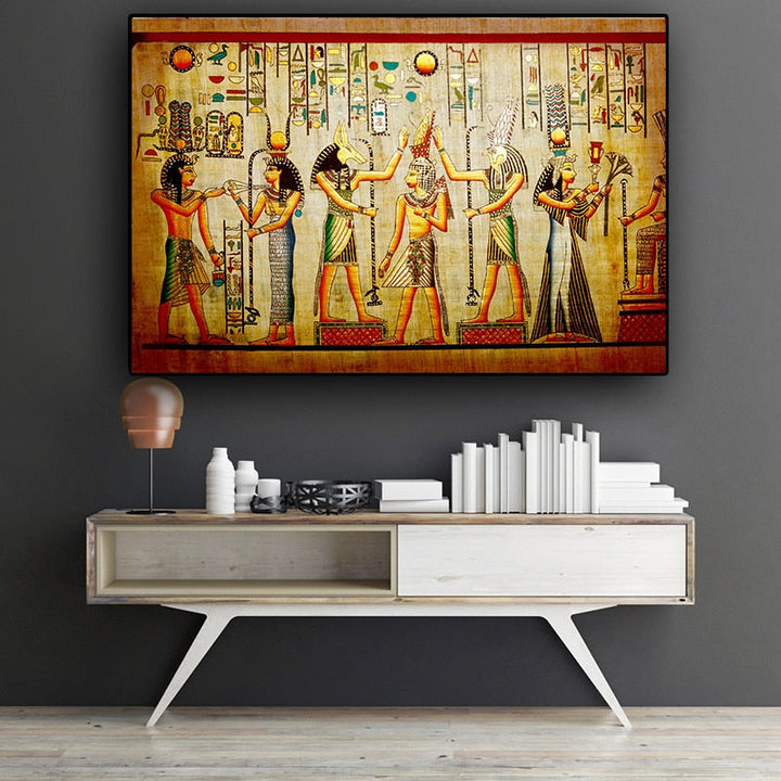 Pharaoh Retro Painting - Canvas Wall Art Painting | Bowlift