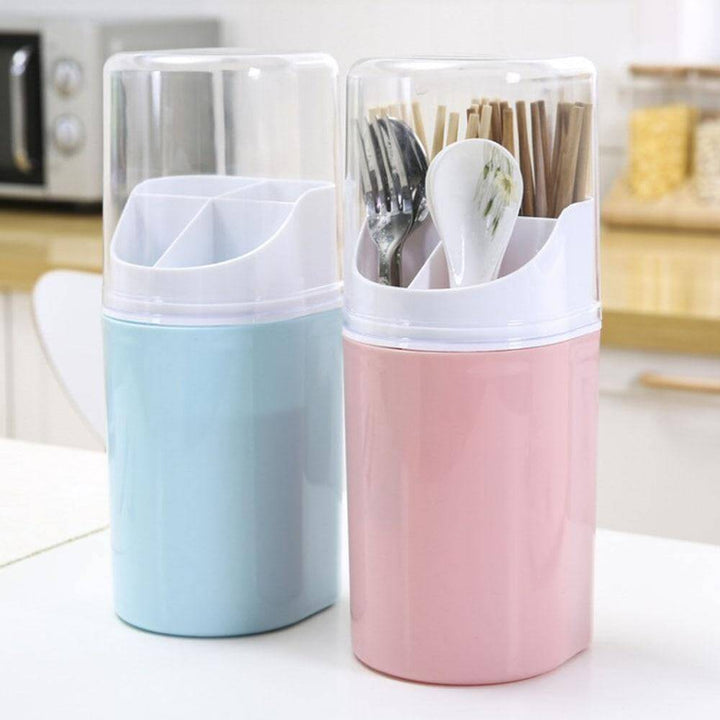 BowLift | Wall Mounted Hanging Cutlery Drain Box with Lid
