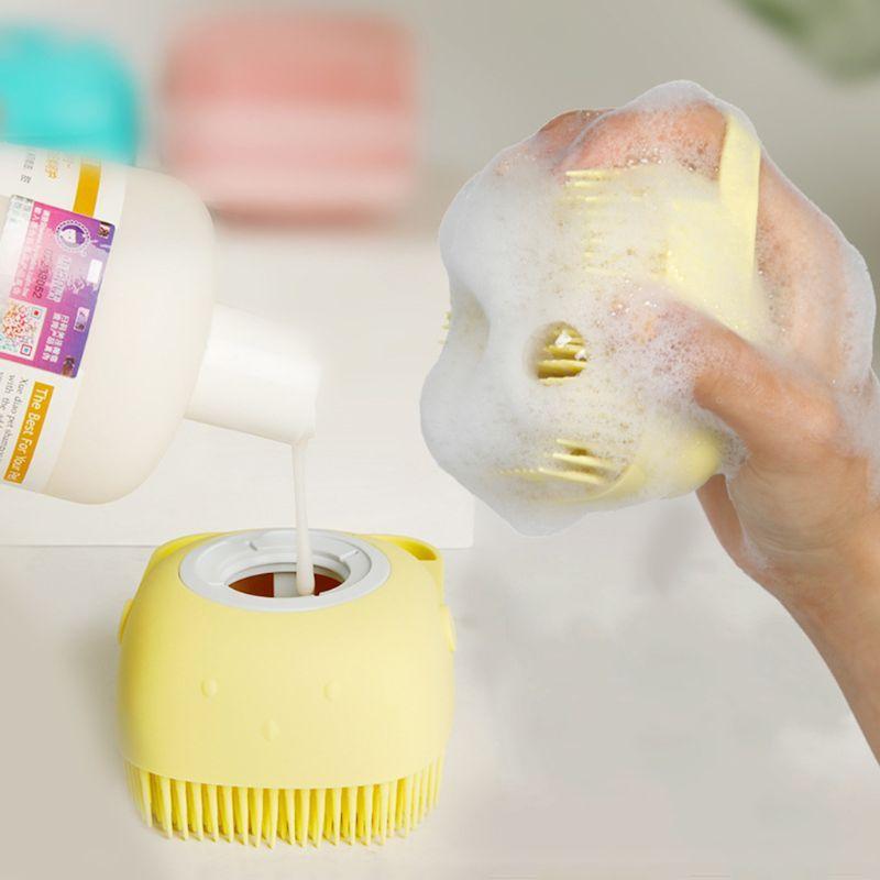 Silicone Bath Brush with Shampoo Dispenser | Bowlift