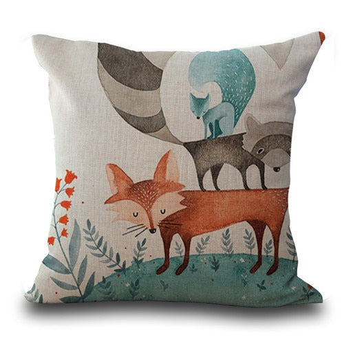 BowLift | Fox Pattern Cushion Pillow Cases