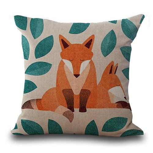 BowLift | Fox Pattern Cushion Pillow Cases