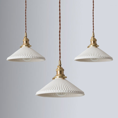 White Ceramic Pendant Lamp | Bowlift