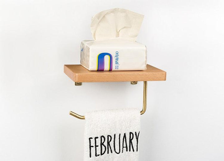 WoodNest - Stylish Wooden Toilet Roll Holder with Storage Bowlift