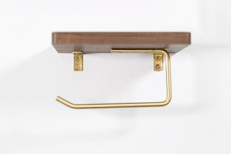 WoodNest - Stylish Wooden Toilet Roll Holder with Storage Bowlift