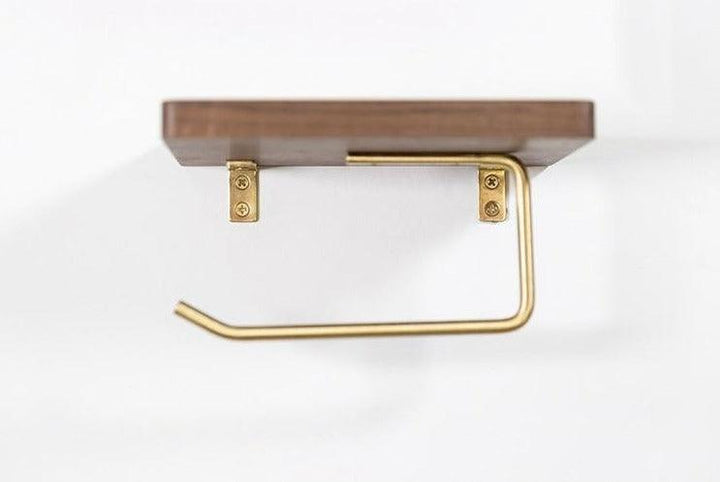 WoodNest - Stylish Wooden Toilet Roll Holder with Storage Bowlift