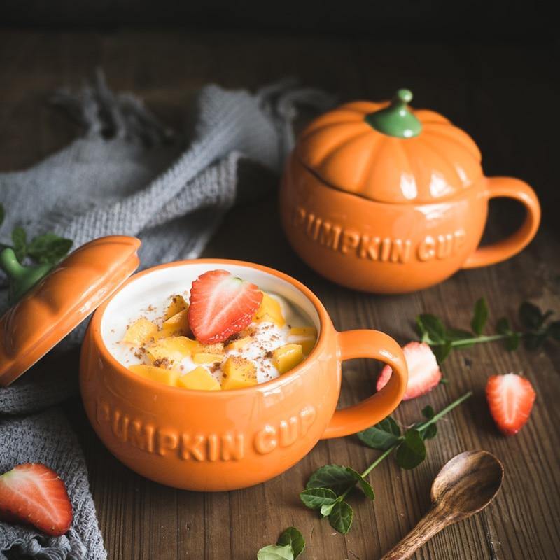 Creative Ceramic Pumpkin Mug Cup | Bowlift