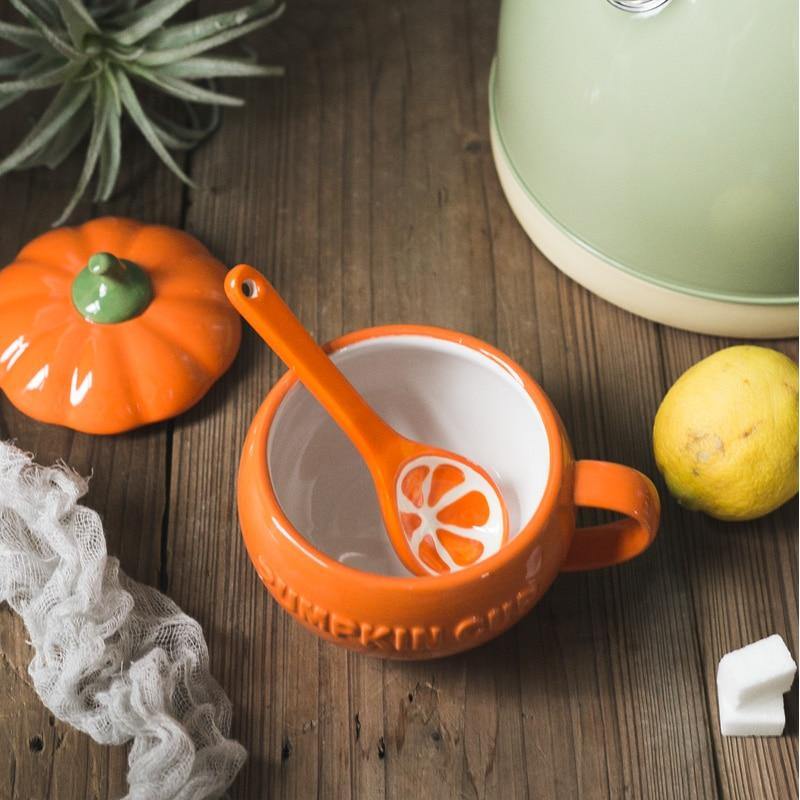 Creative Ceramic Pumpkin Mug Cup | Bowlift