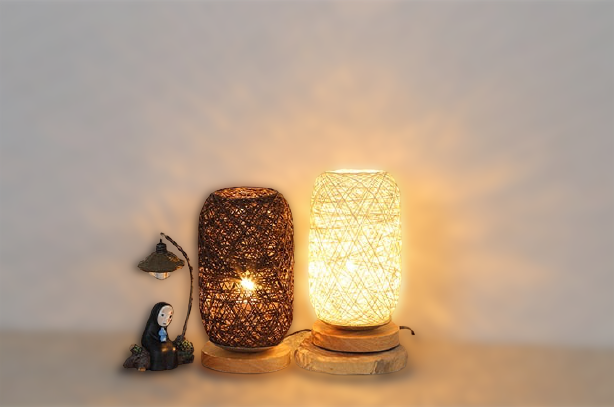 BowLift | Table lamp made of rattan wood