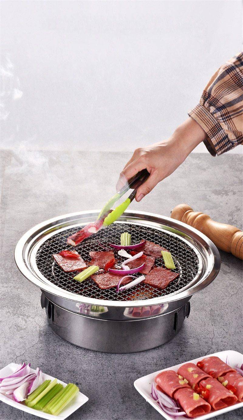 Portable Korean Style Stainless Steel Charcoal Camping Grill | Bowlift