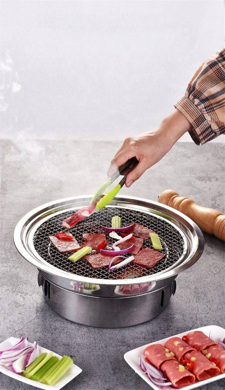 Portable Korean Style Stainless Steel Charcoal Camping Grill | Bowlift