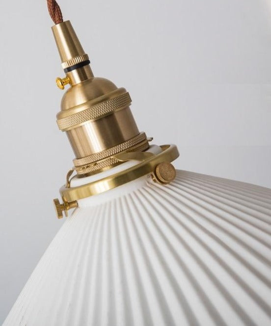 White Ceramic Pendant Lamp | Bowlift