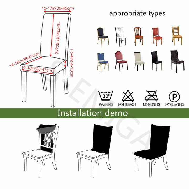 Solid Stretch Chair Covers | Bowlift