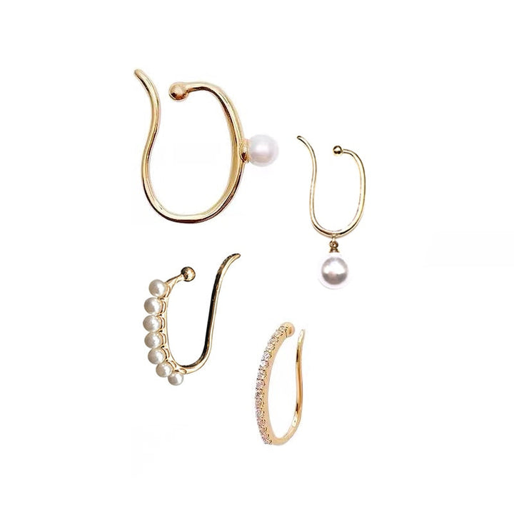 BowLift | Minimalist Simulated Round Small Pearl Ear Cuff Earrings For Women