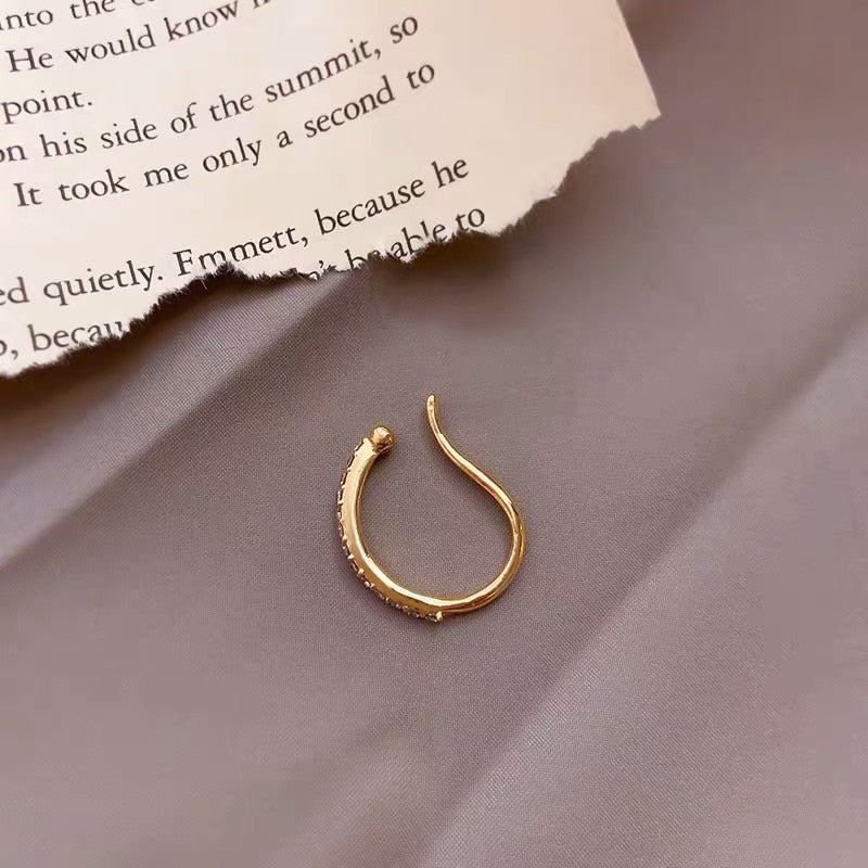 BowLift | Minimalist Simulated Round Small Pearl Ear Cuff Earrings For Women