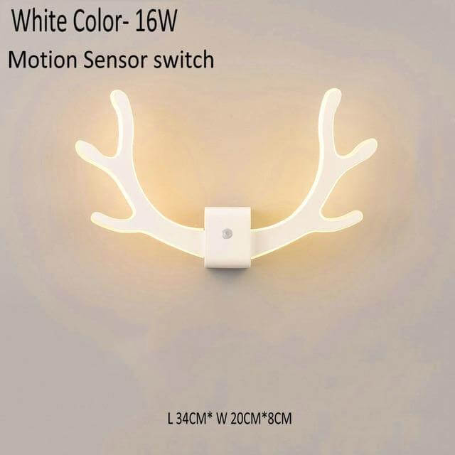 Creative Deer Antler Wall Lamp with Motion Sensor | Bowlift