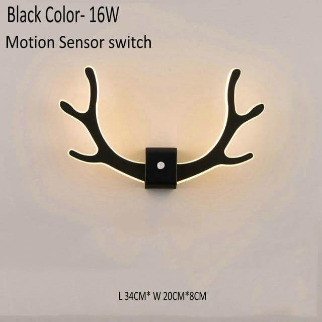 Creative Deer Antler Wall Lamp with Motion Sensor | Bowlift
