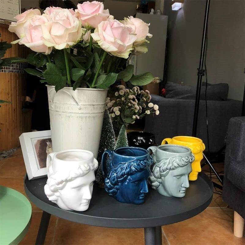 BowLift | Ceramic Antique Greek Head Mug