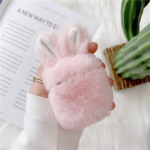 BowLift | Cute Rabbit Ears Plush AirPods Case