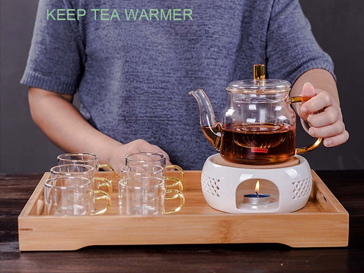 BowLift | Mini Portable Ceramic Candle Teapot Warmer