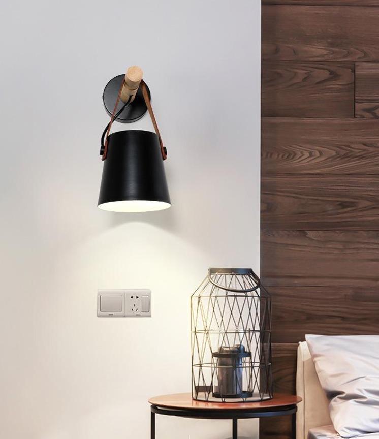 BowLift | Wood Nordic Hanging Wall Lamp