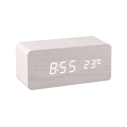 BowLift | Modern Wood Wireless Charging Clock