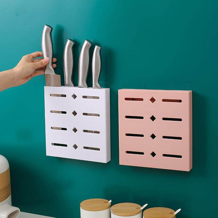 2PCS Square Pastel Mavi Wall-Mounted Knife Organizer | Bowlift