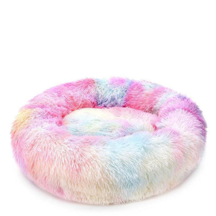 BowLift | Beef Rainbow Extra Plush Calming Donut Dog Beds
