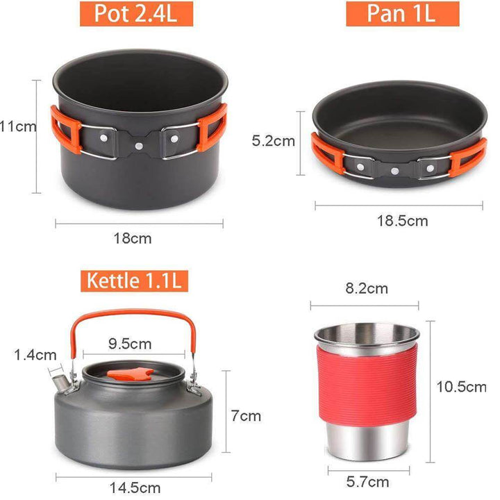 Spider X Camping Stove Set with Cookware | Bowlift