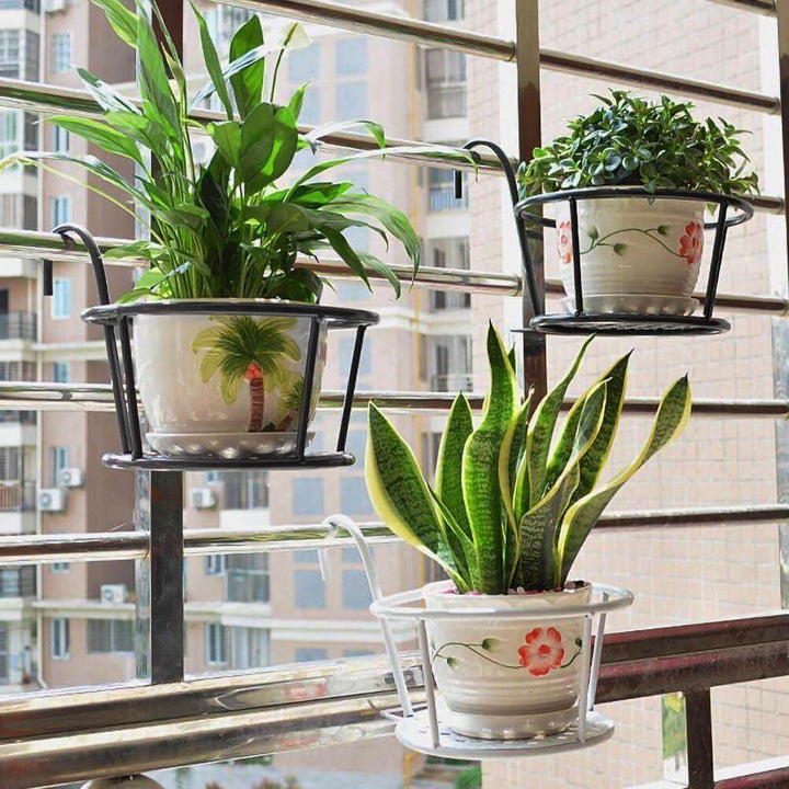 Iron Outdoor Hanging Baskets Flower Pot Holder | Bowlift
