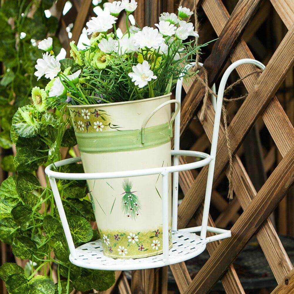Iron Outdoor Hanging Baskets Flower Pot Holder | Bowlift