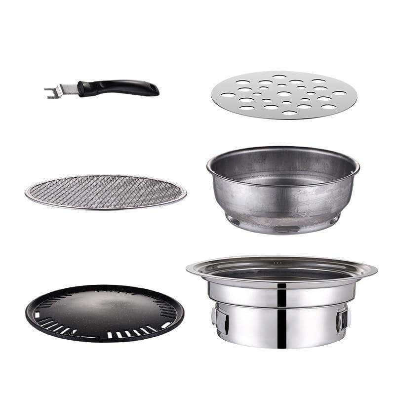 Portable Korean Style Stainless Steel Charcoal Camping Grill | Bowlift