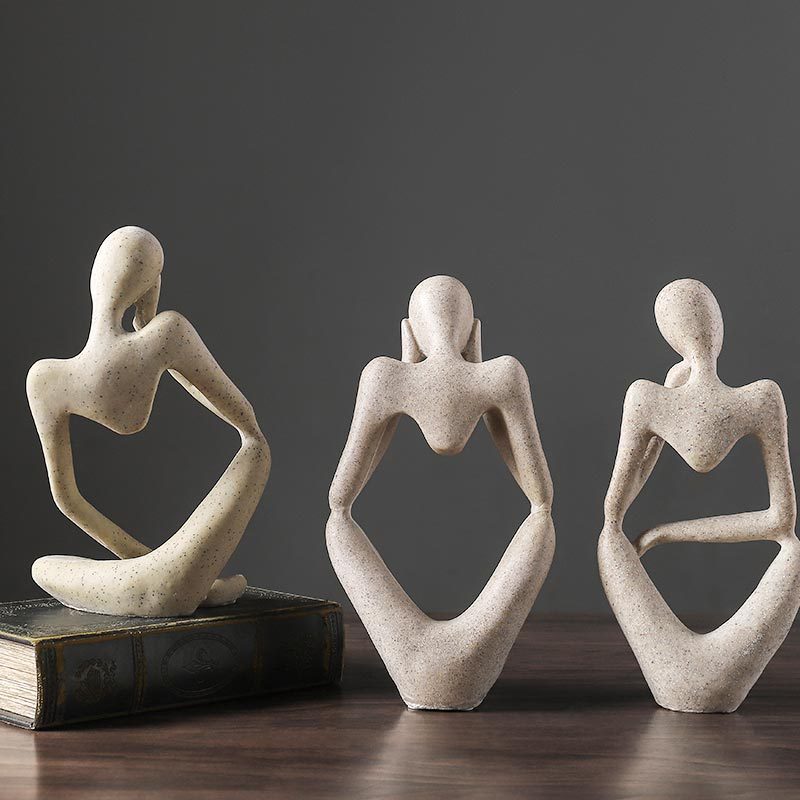 Nordic Abstract Unique Thinker Figurine Home Decor | Bowlift