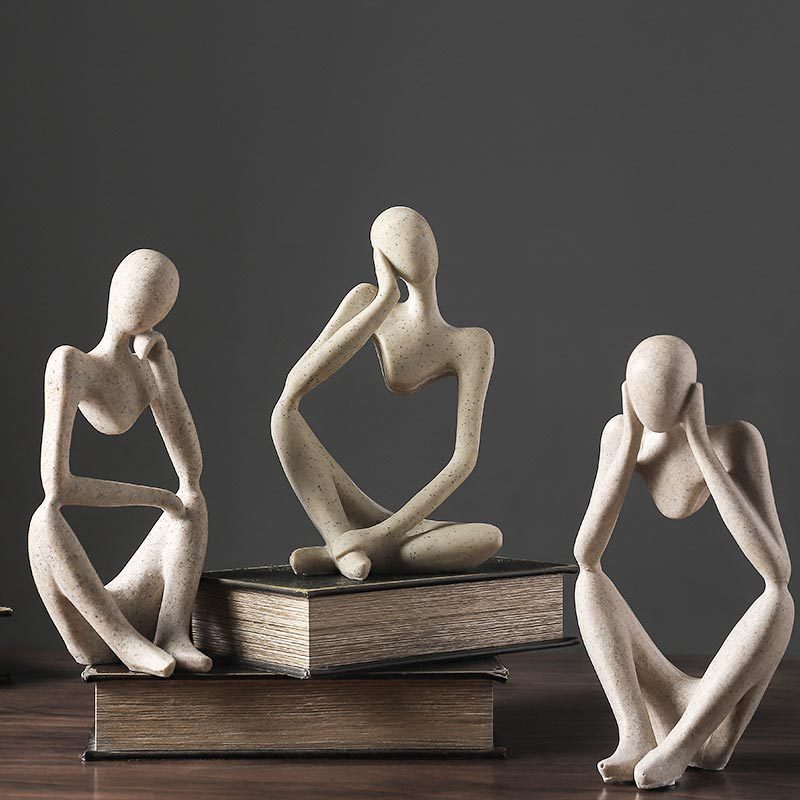 Nordic Abstract Unique Thinker Figurine Home Decor | Bowlift