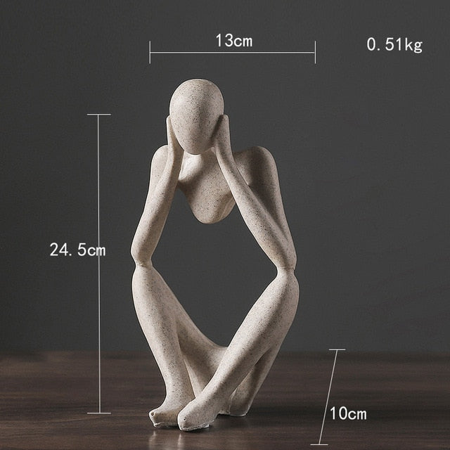 Nordic Abstract Unique Thinker Figurine Home Decor | Bowlift