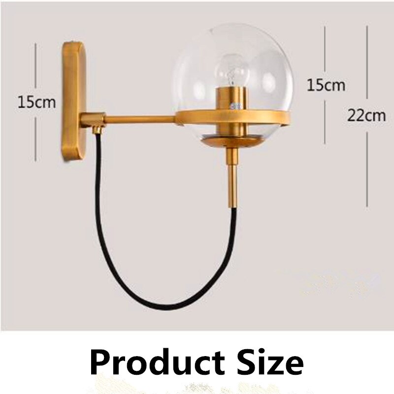 Elegant Retro Wall Glass Ball Lamp | Bowlift