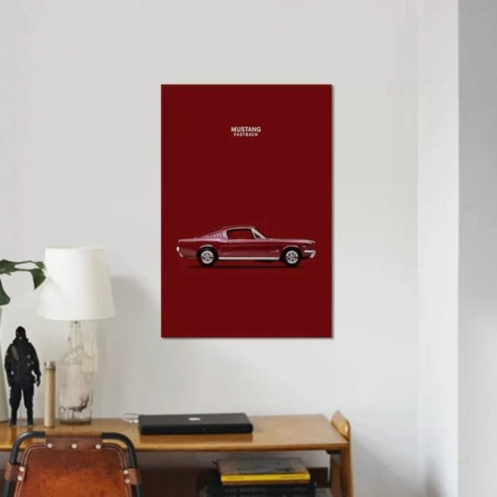 Ford Mustang Fastback - Canvas Wall Art Painting | Bowlift