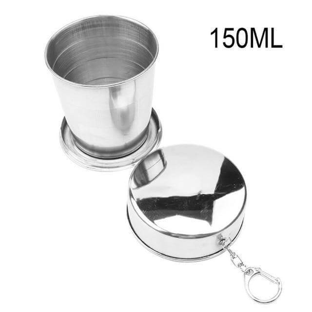 BowLift | Foldable Portable Stainless Steel Camping Cup With Keychain