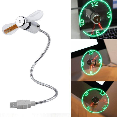 USB Fan Time And Temperature Display Clock | Bowlift
