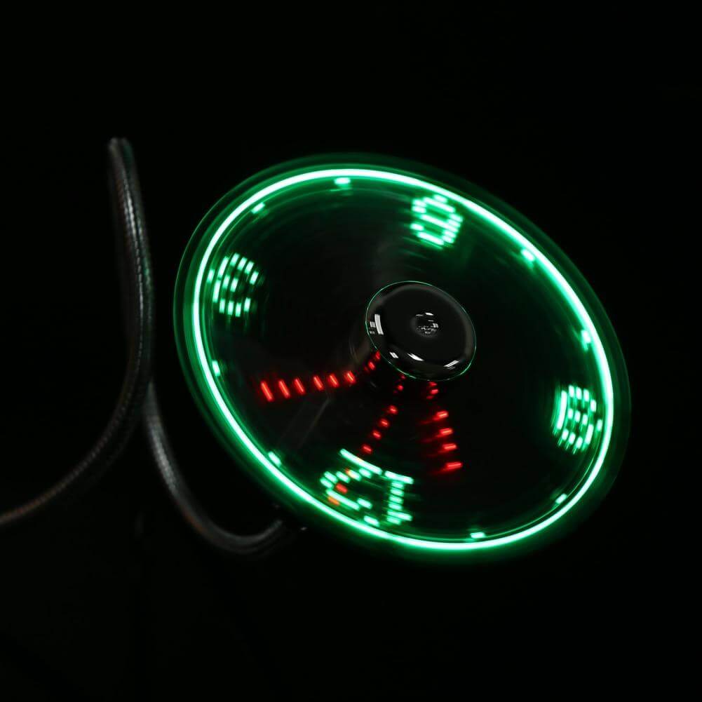 USB Fan Time And Temperature Display Clock | Bowlift