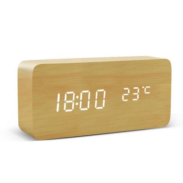 BowLift | LED Alarm Clock in Wooden Cube Form